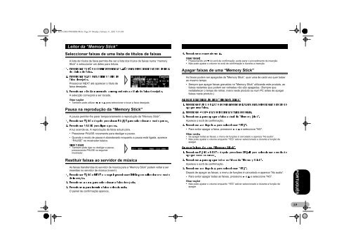 Pioneer DEH-P900HDD - User manual - portugais