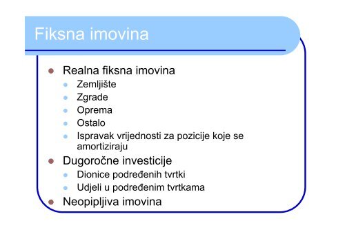 Financijski izvještaji - EFZG