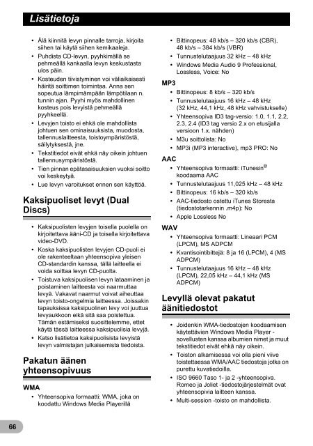 Pioneer DEH-P700BT - User manual - finnois