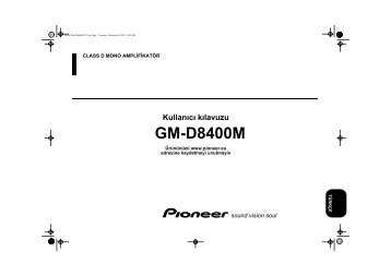 Pioneer GM-D8400M - User manual - turc