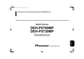 Pioneer DEH-P5700MP - User manual - turc