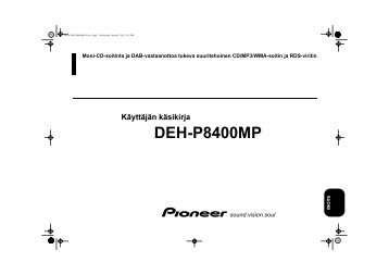 Pioneer DEH-P8400MP - User manual - finnois