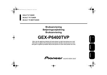 Pioneer GEX-P6400TVP - User manual - danois, norvÃ©gien, suÃ©dois