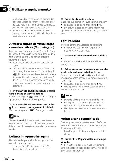 Pioneer DVH-P4100UB - User manual - portugais