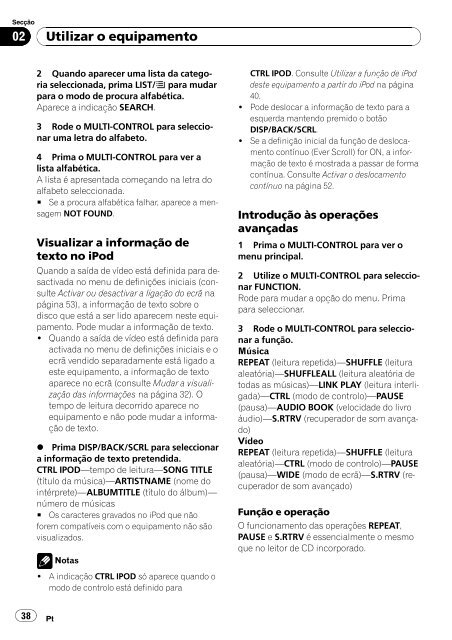 Pioneer DVH-P4100UB - User manual - portugais