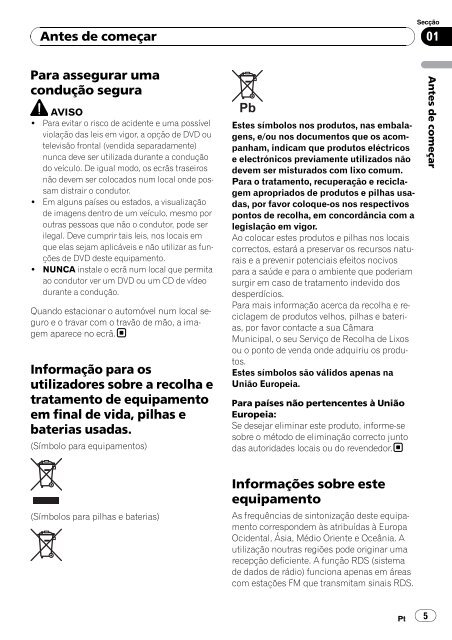 Pioneer DVH-P4100UB - User manual - portugais