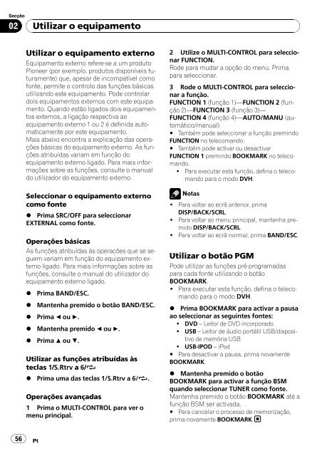 Pioneer DVH-P4100UB - User manual - portugais