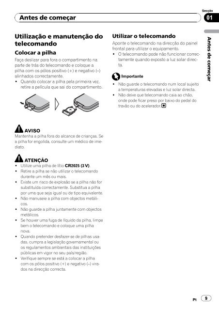 Pioneer DVH-P4100UB - User manual - portugais