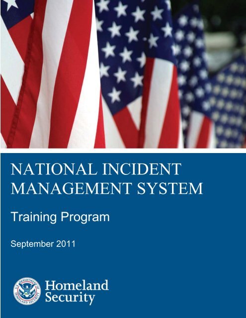 NIMS Training Program - Federal Emergency Management Agency