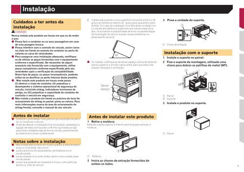 Pioneer AVH-X5700DAB - Installation manual - portugais