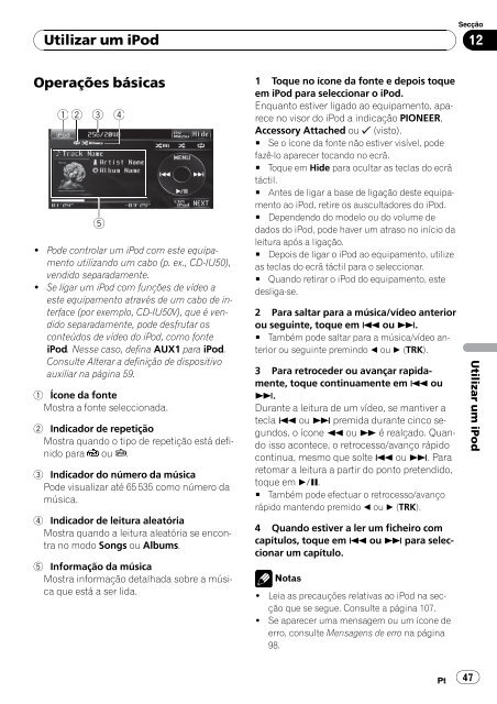 Pioneer AVH-P3100DVD - User manual - portugais