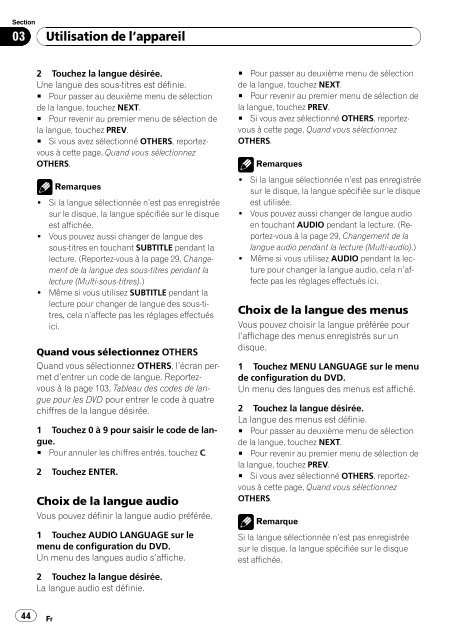 Pioneer AVH-P4000DVD - User manual - fran&ccedil;ais, italien