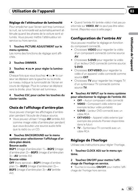 Pioneer AVH-P4000DVD - User manual - fran&ccedil;ais, italien