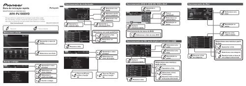 Pioneer AVH-P4100DVD - Quickstart manual - portugais