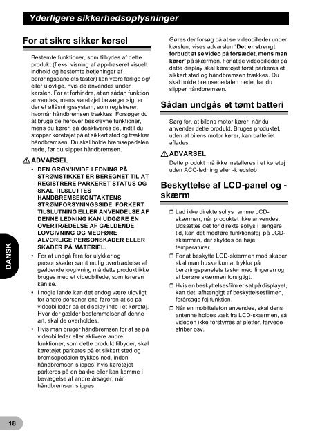 Pioneer SPH-DA02 - User manual - danois, finnois, su&eacute;dois