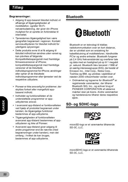 Pioneer SPH-DA02 - User manual - danois, finnois, su&eacute;dois