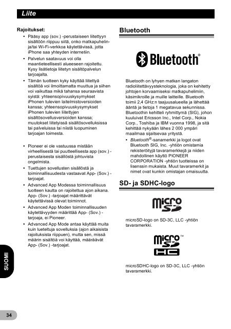 Pioneer SPH-DA02 - User manual - danois, finnois, su&eacute;dois