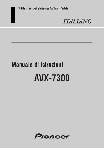 Pioneer AVX-7300 - User manual - italien