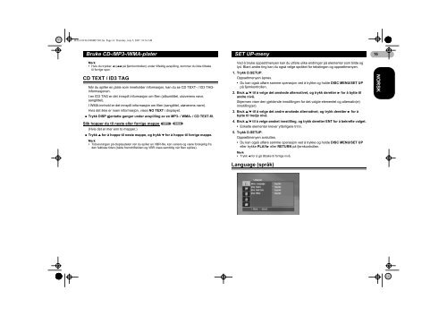 Pioneer DVH-3900MP - User manual - norv&eacute;gien