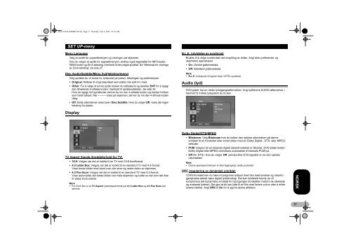 Pioneer DVH-3900MP - User manual - norv&eacute;gien