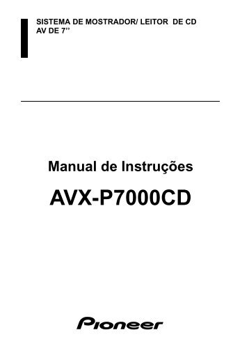 Pioneer AVX-P7000CD - User manual - portugais