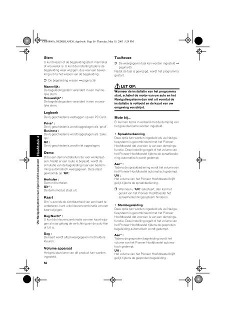 Pioneer AVIC600T - User manual - n&eacute;erlandais