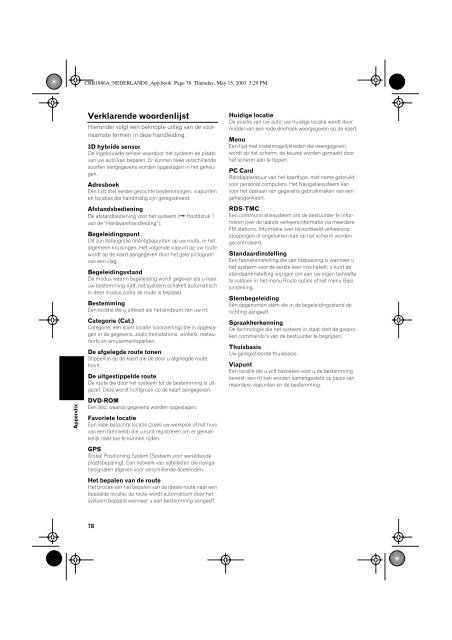 Pioneer AVIC600T - User manual - n&eacute;erlandais