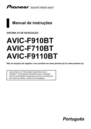 Pioneer AVIC-F910BT - User manual - portugais