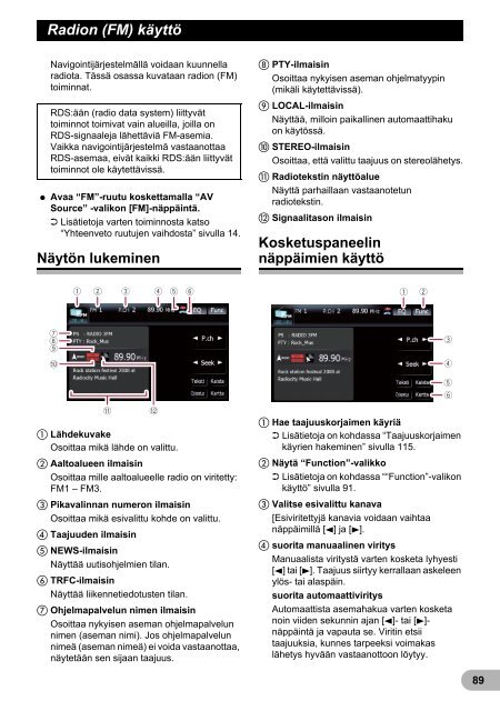 Pioneer AVIC-F910BT - User manual - finnois