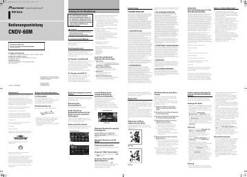 Pioneer CNDV-60M - User manual - allemand