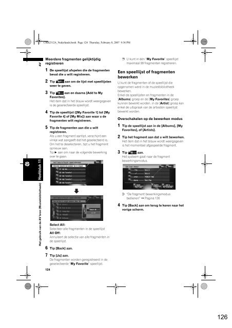 Pioneer AVIC-HD3 (RU) - Software manual - n&eacute;erlandais