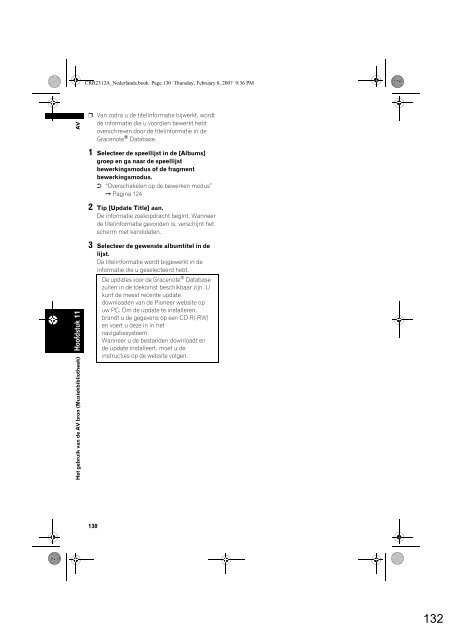 Pioneer AVIC-HD3 (RU) - Software manual - n&eacute;erlandais