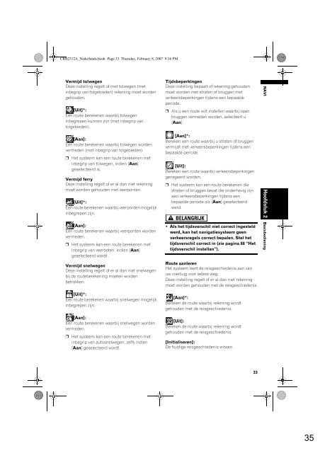 Pioneer AVIC-HD3 (RU) - Software manual - n&eacute;erlandais