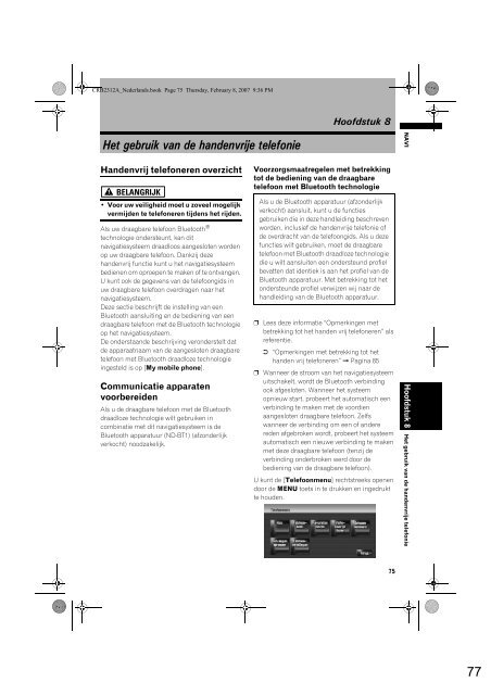 Pioneer AVIC-HD3 (RU) - Software manual - n&eacute;erlandais