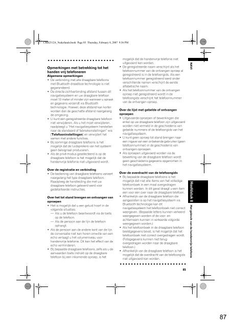 Pioneer AVIC-HD3 (RU) - Software manual - n&eacute;erlandais