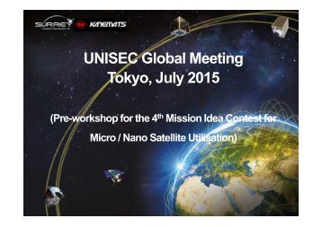 UNISEC Global Meeting Tokyo July 2015