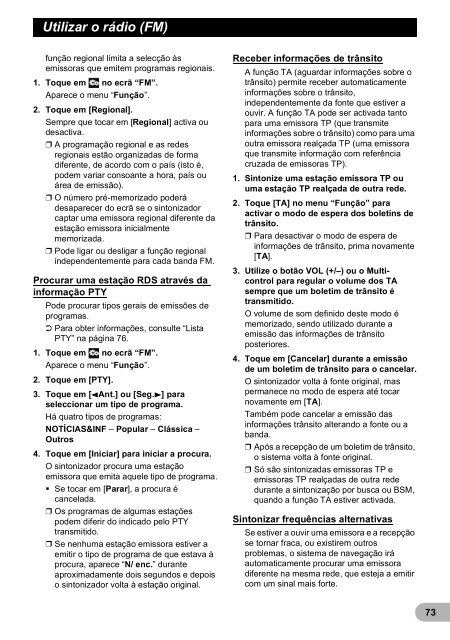 Pioneer AVIC-F9310BT - User manual - portugais