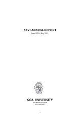 XXVI ANNUAL REPORT GOA UNIVERSITY