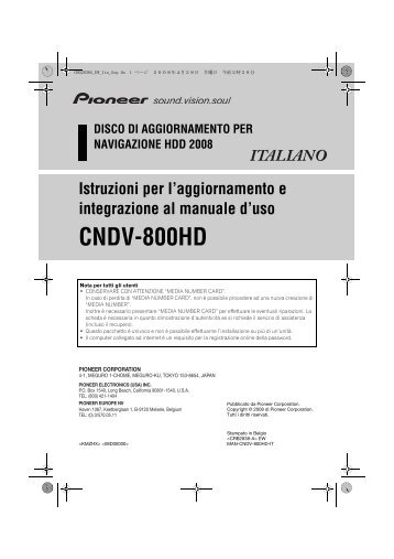 Pioneer CNDV-800HD - User manual - italien