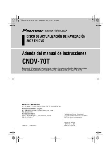 Pioneer CNDV-70T - User manual - espagnol