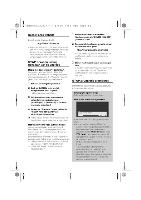 Pioneer CNDV-800HD - User manual - n&eacute;erlandais