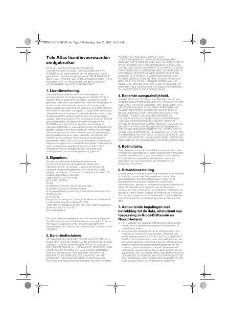 Pioneer CNDV-70T - User manual - n&eacute;erlandais