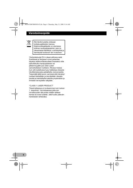Pioneer AVIC-F900BT - User manual - finnois