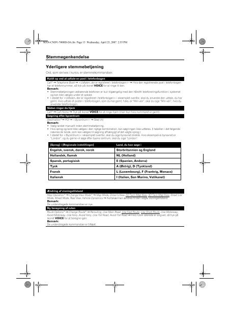 Pioneer CNDV-700HD - User manual - danois