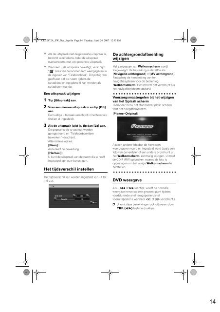 Pioneer CNDV-700HD - User manual - n&eacute;erlandais