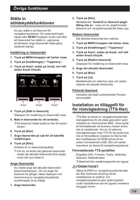 Pioneer AVIC-F900BT - User manual - su&eacute;dois