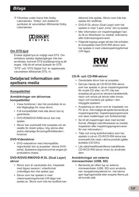 Pioneer AVIC-F900BT - User manual - su&eacute;dois