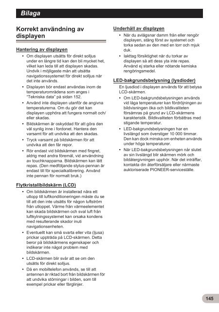 Pioneer AVIC-F900BT - User manual - su&eacute;dois