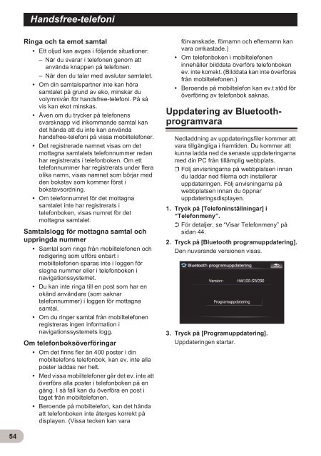 Pioneer AVIC-F900BT - User manual - su&eacute;dois