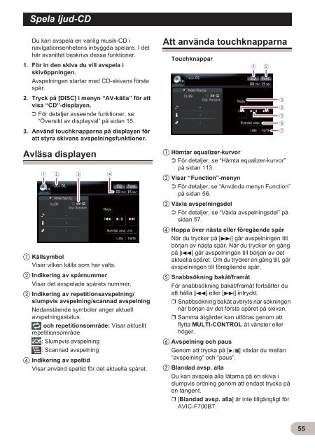 Pioneer AVIC-F900BT - User manual - su&eacute;dois